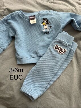 Light Blue Corded Baby Jogger Pants -